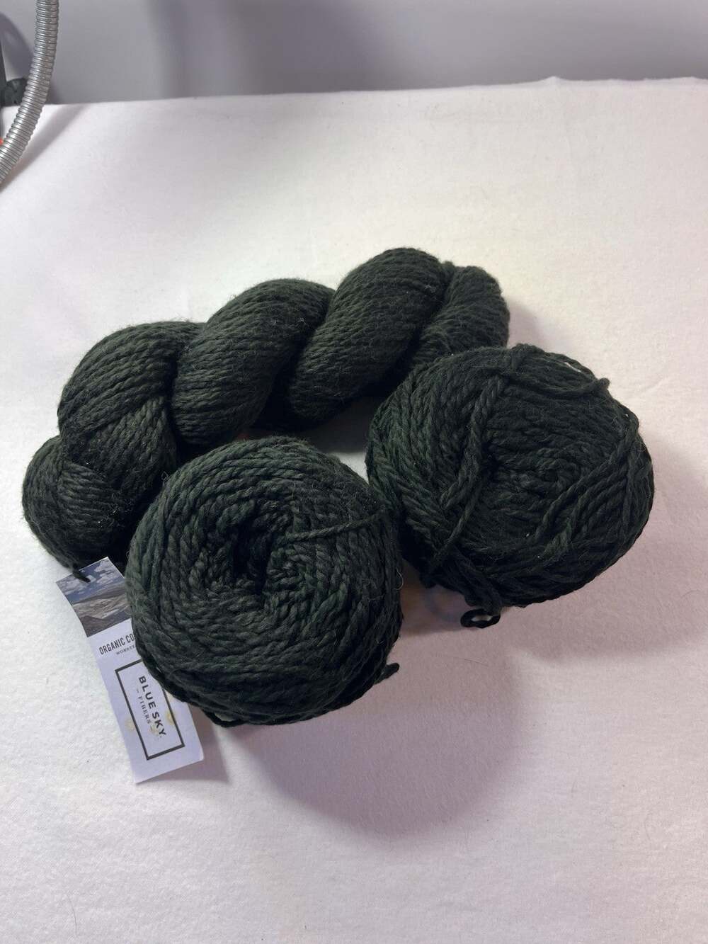 Blue Sky Fibers Organic Cotton Yarn, Ink, 2+ Skein Lot, 11 Ounces Total